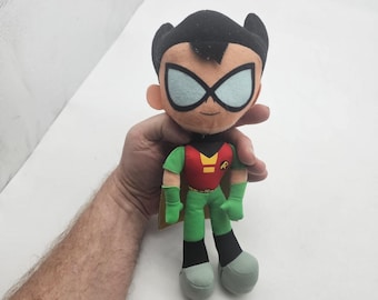 Toy Factory Teen Titans Go Robin Plush Stuffed Toy Small 11" Green Black Cute