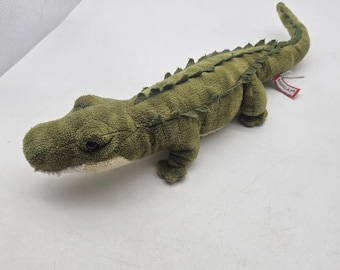 Douglas Alligator Plush Stuffed Animal Toy 14" Green Soft Cuddly Washable