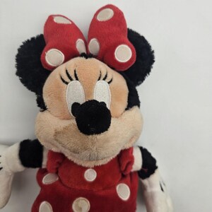 Disney Parks Minnie Mouse Plush Stuffed Animal Red Polka Dot Dress Bow Toy WDW image 2