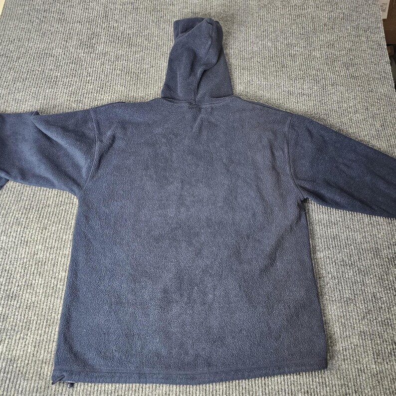 VTG Disneyland Resort Hoodie Mens Large Navy Fleece Pullover Mickey Goofy Donald image 14