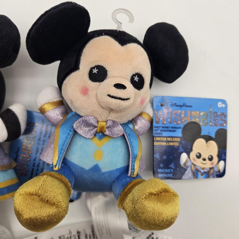 Disney Parks Wishables Mickey Minnie Mouse Plush Set 50th Anniversary Limited image 2