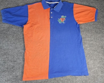 VTG 90s Florida Gators Shirt Polo Mens XL NCAA Football Colorblock Game