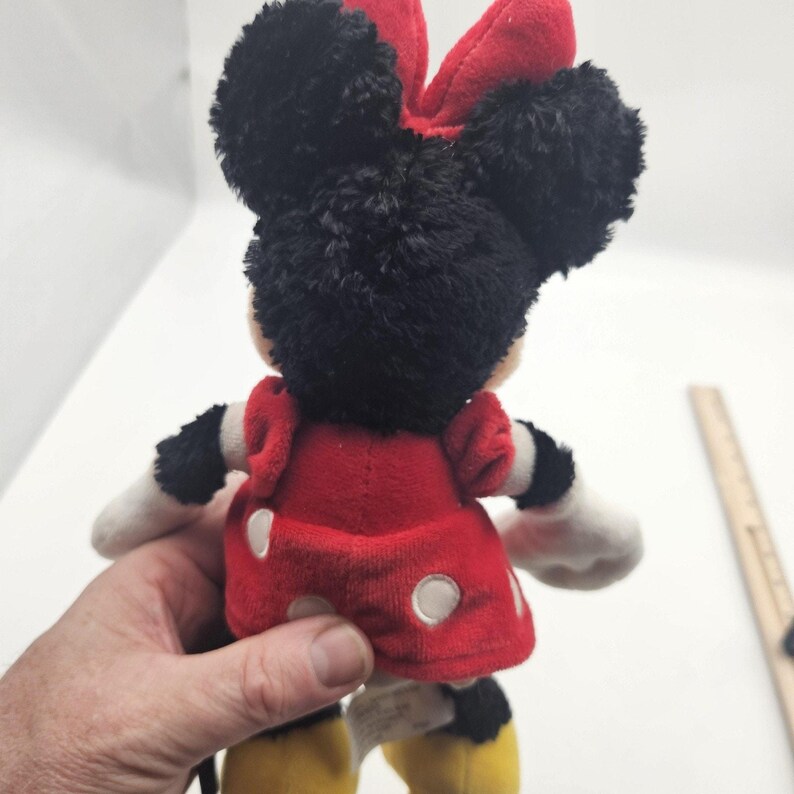 Disney Parks Minnie Mouse Plush Stuffed Animal Red Polka Dot Dress Bow Toy WDW image 8