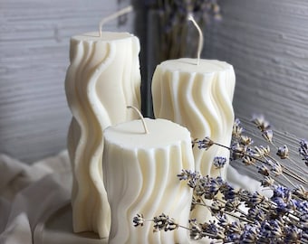 A set of soy candles - molded candles - handmade - aromatic soy candles - home decor - handmade gift