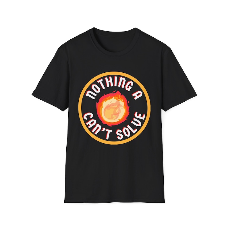 Nothing a Fireball Can't Solve DnD Unisex Softstyle T-Shirt image 3