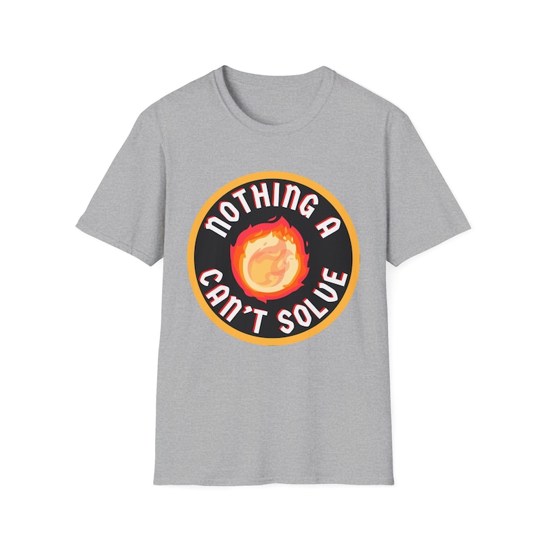 Nothing a Fireball Can't Solve DnD Unisex Softstyle T-Shirt image 2