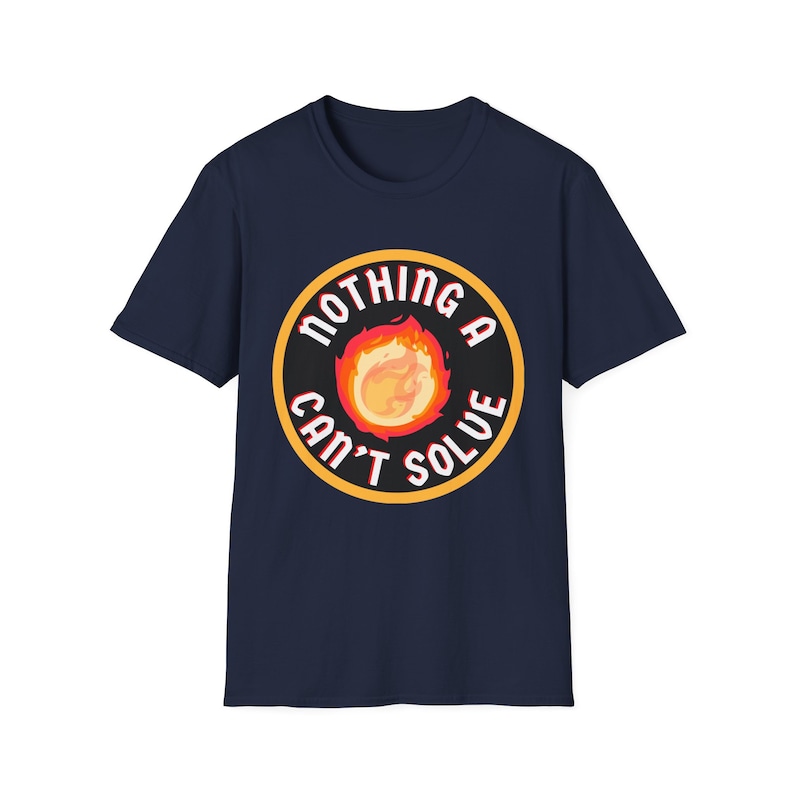 Nothing a Fireball Can't Solve DnD Unisex Softstyle T-Shirt image 1