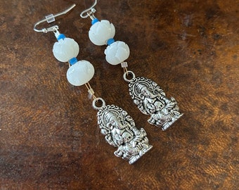 Bodhi Seed Ganesha Earrings