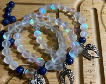 Angel Aura Crystal & Lapis Metaphysical Bracelet