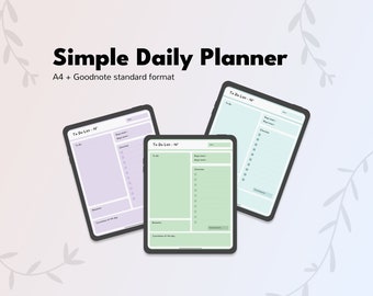 ToDo list, Daily Planner, Simple task manager tool for school and office productivity. A4 / Goodnote version.