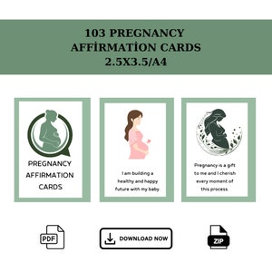 103 carte stampabili con affermazioni minime sul parto / Citazioni positive sul parto / Download digitale / Affermazioni sulla gravidanza / Carte di consapevolezza / PDF