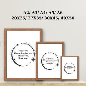 Ho&#39;oponopono Sentences, Minimalist, Ho&#39;oponopono Ebook Gift, Forgiveness, Black and white, Ho&#39;oponopono printable art , Home decor