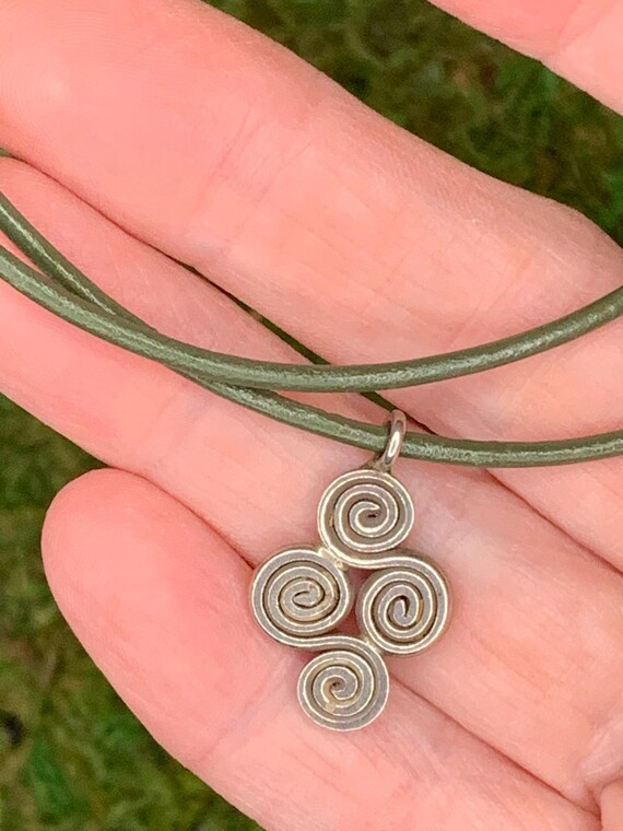 Sterling Silver Hill Tribe Necklace with Spirals Sterling Silver Hill Tribe Necklace with Spirals