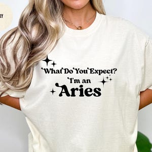 Comfort Colors Aries Shirt: Retro Astrology Tee, Zodiac Gift