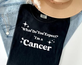 Comfort Colors Cancer Zodiac Shirt: Celestial Astrology Tee