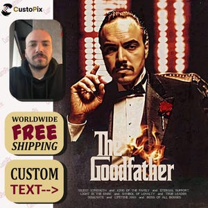 Individuelle Pate Portrait, Don Vito Corleone Stil, Mafia Familie Kunst, Cosa Nostra, digitaler Download, inspiriert von Der Pate CPS019