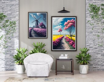 Nature abstract Art Print, flower Art Print, Flower Wall Art, Boho Floral Poster, Neutral Simple Print, Green Artwork, Printable Wall Art