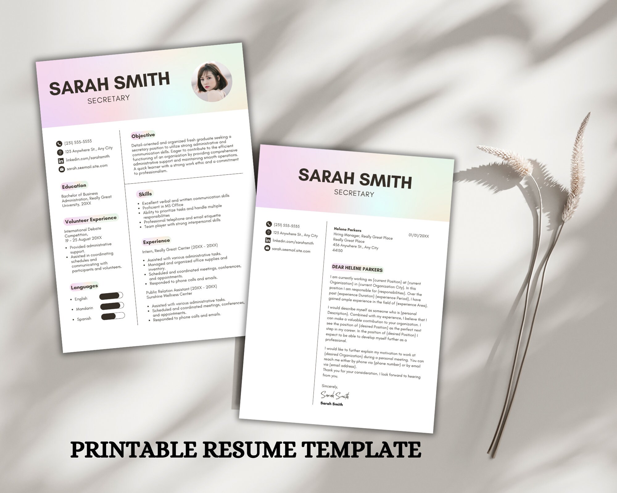 Resume Template Modern Resume - Il Fullxfull.5989032618 2uci 