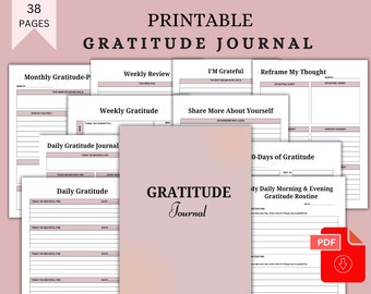 Digital Gratitude Journal | Daily Gratitude Journal for iPad | Digital Journal | Mental Health, Self Care & Mindfulness Journal pdf
