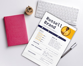 Resume Template, Modern Resume Template Word & Mac Apple Pages, Professional ATS Friendly Resume Template, Clean Executive CV Template