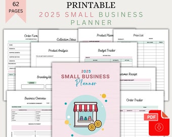 Digital Small Business Planner, Undated Trackers, Social Media, Finances, Printable Digital Journal, Monthly, Weekly, Side Hustle, iPad
