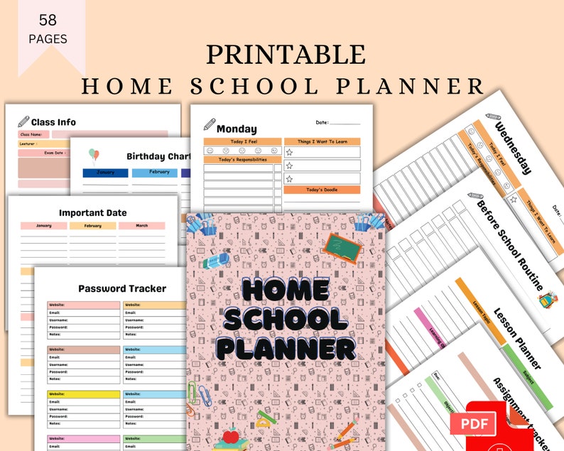 Printable Homeschool Planner Bundle | Printable, Digital | Academic ...