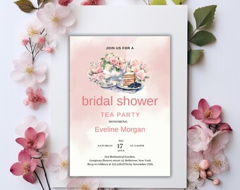 Wildflower Bridal Shower Invitation, Floral Bridal Shower Invite, Instant Editable Digital or Printed, bridal shower, instant download, pdf
