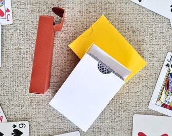 Plantilla imprimible para caja de baraja de cartas / Caja de reemplazo para cartas / Impresión y corte DIY