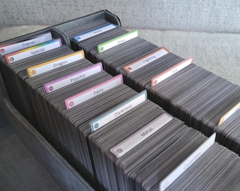 Printable Trading Card Dividers with Editable Color-Coded Labels | 11 Colors & 2 Multicolored | Vertical Labels | DIY Print and Cut