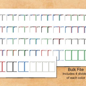 Printable Trading Card Dividers With Editable Color-coded Labels | 5 ...