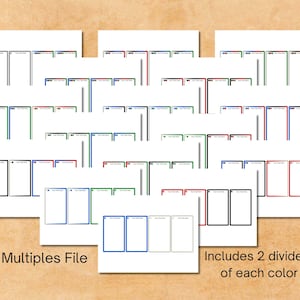 Printable Trading Card Dividers With Editable Color-coded Labels | 5 ...