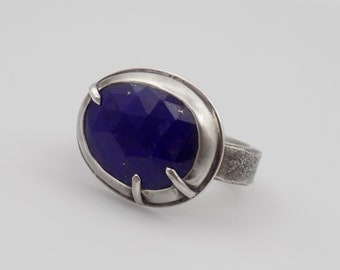 Nova Ring - Lapis and Sterling Silver - Size 9.5