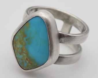 Aurelia Ring - Turquoise and Sterling Silver - Size 7 1/2