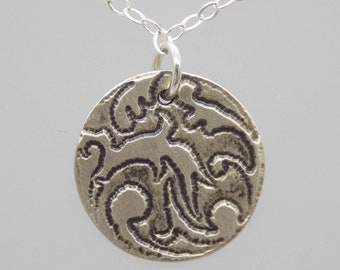 Eliza Necklace - Etched Sterling Silver Necklace