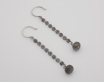 Skylar Earrings - Labradorite Sterling Silver Earrings