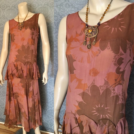 1920s , 1930s Silk Chiffon Floaty Gatsby Occasion