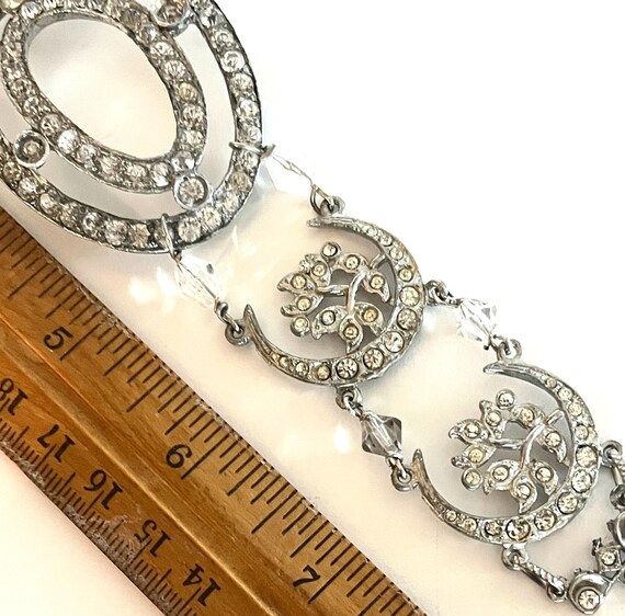 Antique 1920s Flapper Rhinestone Paste Headband, … - image 6