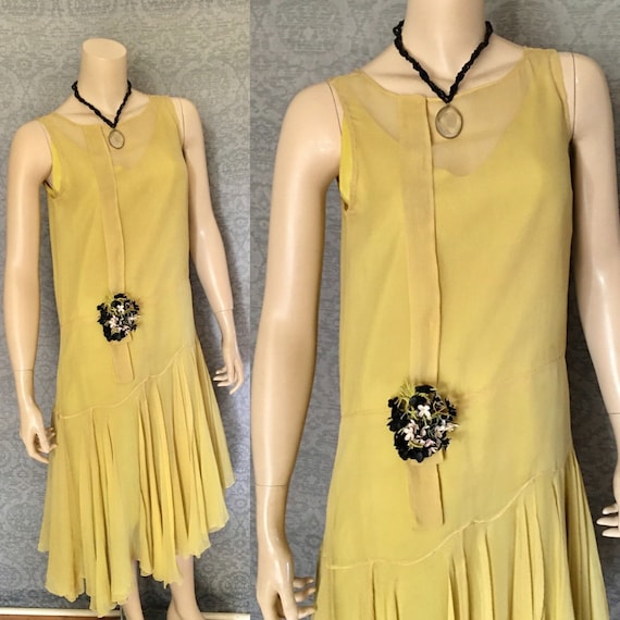 Charming 1920s Silk Chiffon Gatsby Occasion Dress,