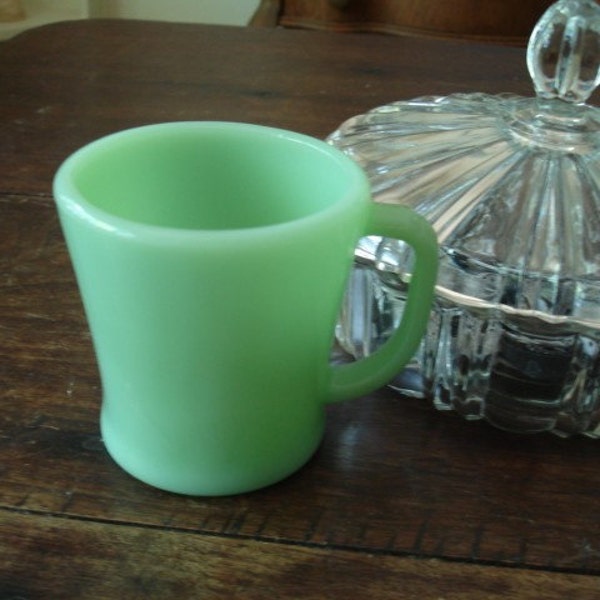Vintage Fire King Oven Ware Jadite Green Coffee Mug by NanaSarah on Etsy