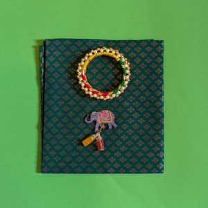 Varalakshmi Pooja Return Gift Set - Blouse Piece, 2 Metal Bangles, Haldi Kumkum