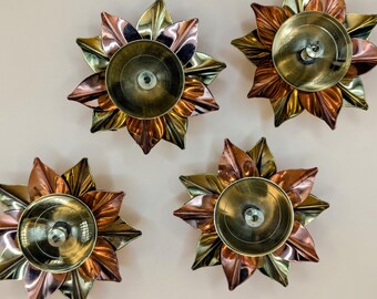 Pair of Lotus Flower Diyas - Festive and Elegant