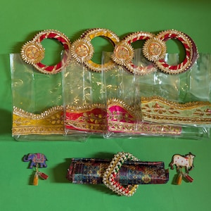 Pooja Return Gifts Transparent Gota Pati Bags and Gift Sets