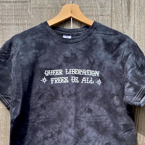 Queer Liberation Block-Printed Cotton T-Shirt