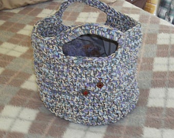Bolsa de lana, bolso de mano, patrón de crochet, grande, gruesa, descarga instantánea, pdf, digital