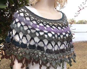 Pañuelo para Hombros - Patrón de Ganchillo, Poncho, Chal,