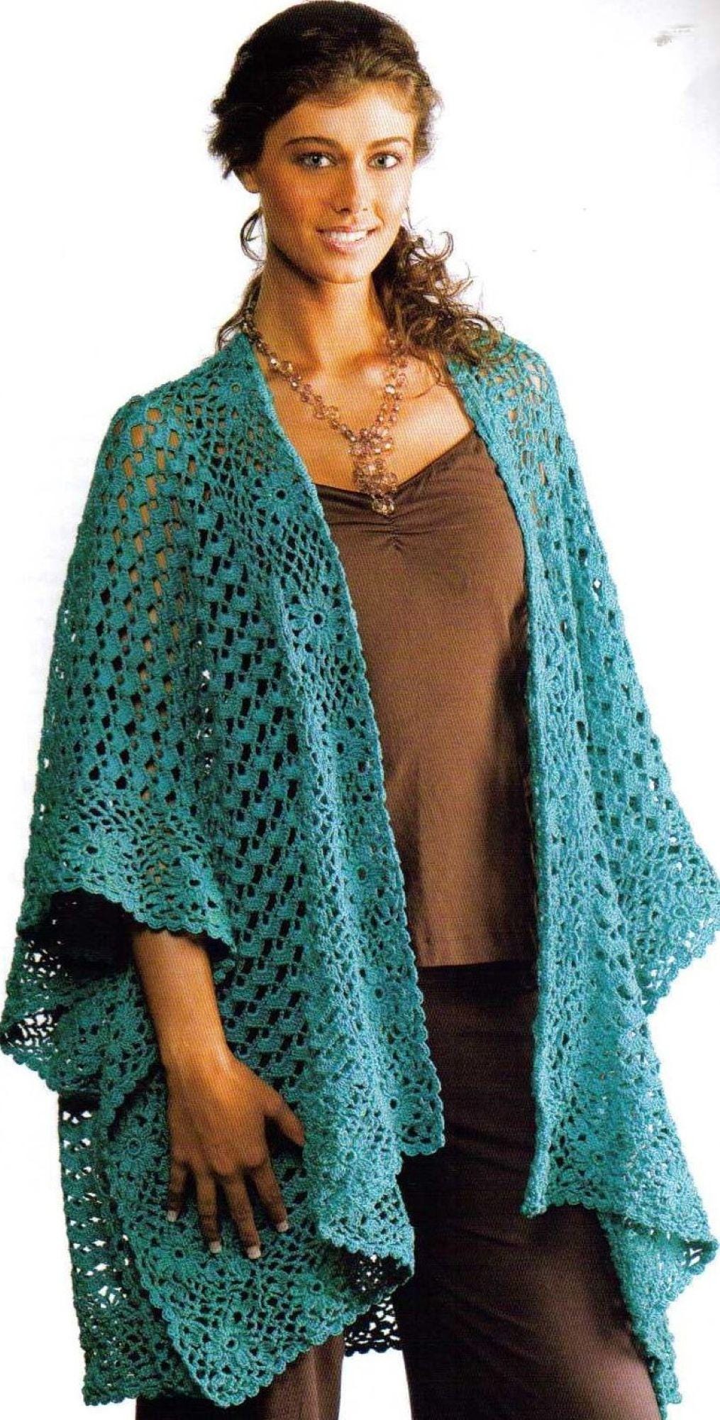 Crochet Spring Ruana Pattern Indispensable Ruana Crochet Pattern, PDF, Digital, DIY, Cape, Poncho ...