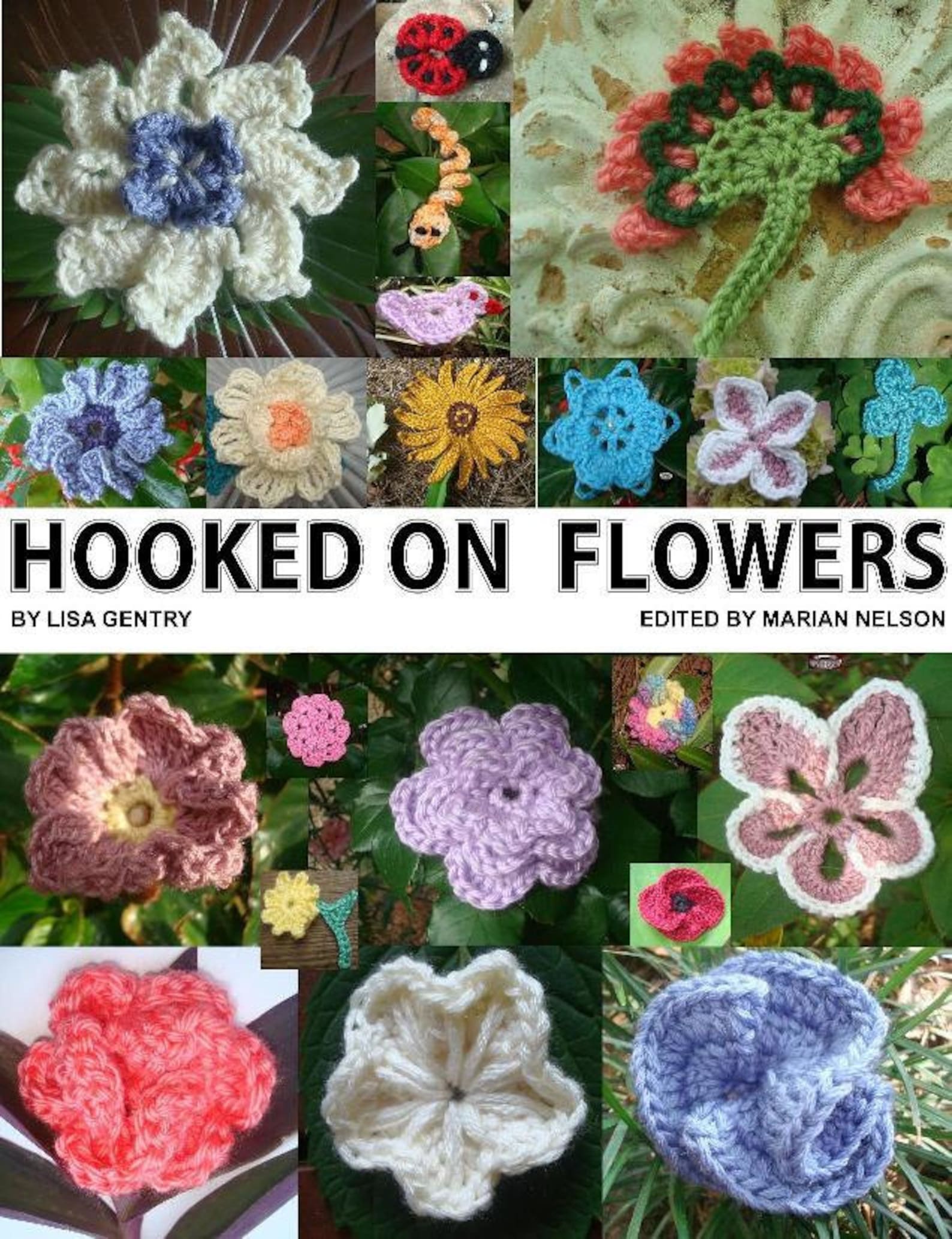 HOOKED ON FLOWERS Crochet Patterns Ebook, Digital, Pdf, Crochet Flowers