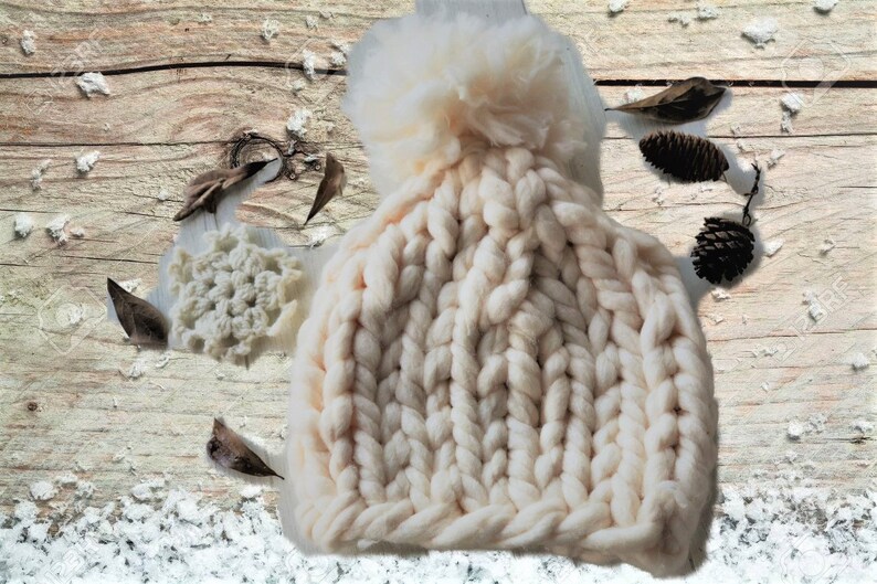 Super Bulky Women Beanie Chunky Knits Adult Super Chunky Pom Pom Hat Knitting Pattern Chunky Knit Hat Pattern Men