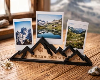 Photo holder mountain range | Gift idea for mountain lovers & outdoor enthusiasts