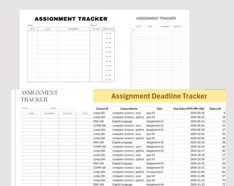 Assignment Tracker-bundel (met Excel-spreadsheet)